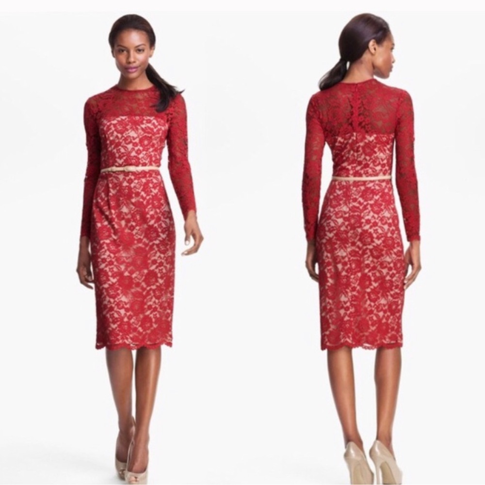 Macy London Red Lace Dress